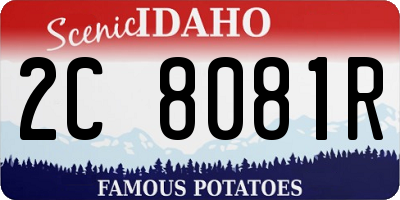 ID license plate 2C8081R