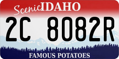ID license plate 2C8082R