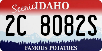 ID license plate 2C8082S