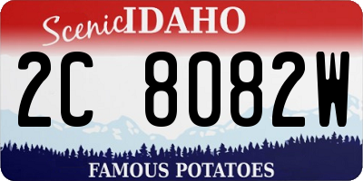 ID license plate 2C8082W