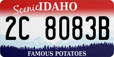 ID license plate 2C8083B