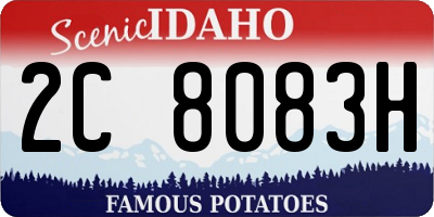 ID license plate 2C8083H