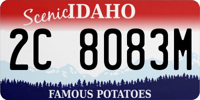 ID license plate 2C8083M