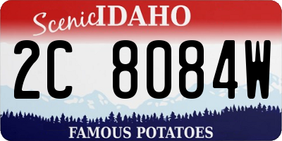 ID license plate 2C8084W
