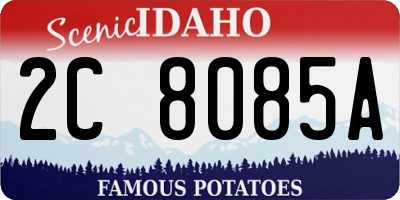 ID license plate 2C8085A