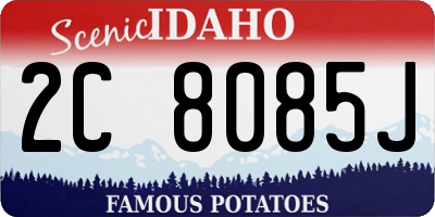 ID license plate 2C8085J