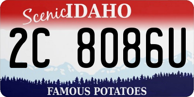 ID license plate 2C8086U
