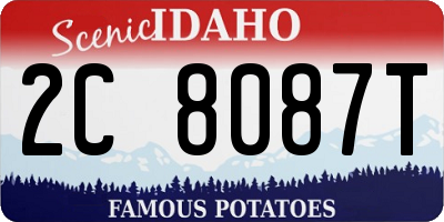 ID license plate 2C8087T