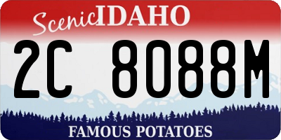 ID license plate 2C8088M
