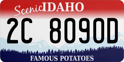 ID license plate 2C8090D