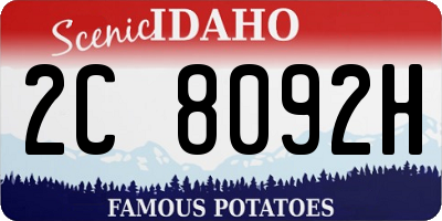 ID license plate 2C8092H