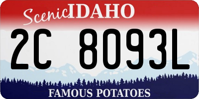 ID license plate 2C8093L