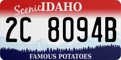 ID license plate 2C8094B