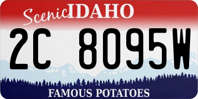ID license plate 2C8095W