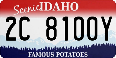 ID license plate 2C8100Y