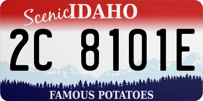 ID license plate 2C8101E