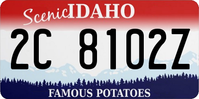 ID license plate 2C8102Z