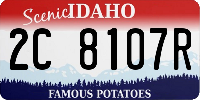 ID license plate 2C8107R