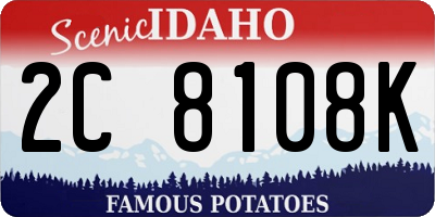 ID license plate 2C8108K