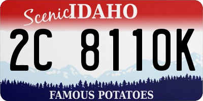 ID license plate 2C8110K