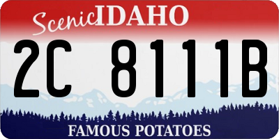 ID license plate 2C8111B