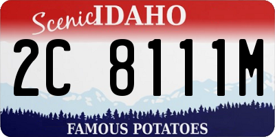 ID license plate 2C8111M
