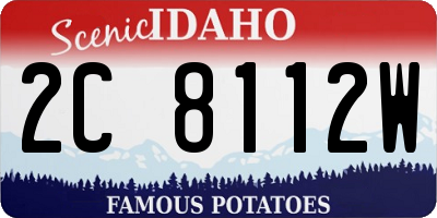 ID license plate 2C8112W