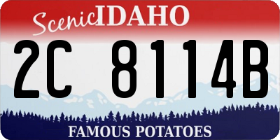 ID license plate 2C8114B