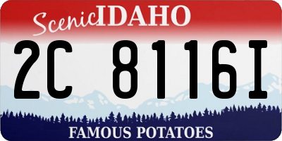 ID license plate 2C8116I
