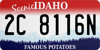 ID license plate 2C8116N