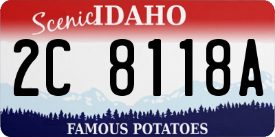 ID license plate 2C8118A