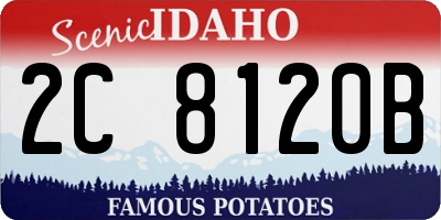 ID license plate 2C8120B