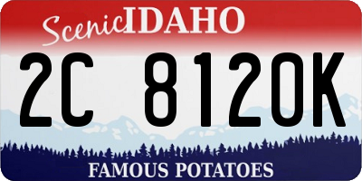 ID license plate 2C8120K