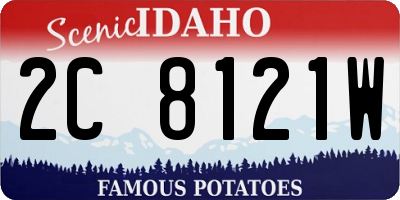 ID license plate 2C8121W