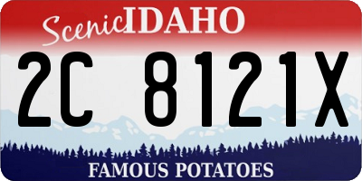 ID license plate 2C8121X