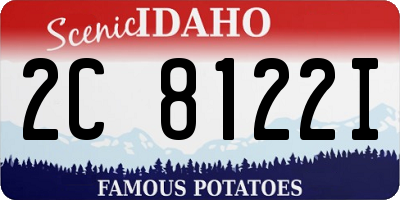 ID license plate 2C8122I