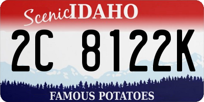 ID license plate 2C8122K