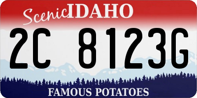 ID license plate 2C8123G