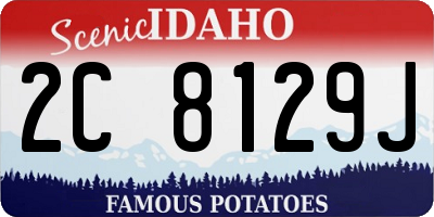 ID license plate 2C8129J