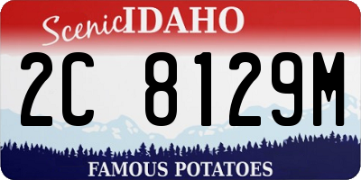 ID license plate 2C8129M
