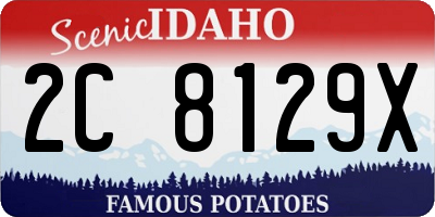 ID license plate 2C8129X