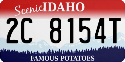 ID license plate 2C8154T
