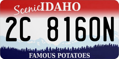 ID license plate 2C8160N