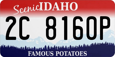 ID license plate 2C8160P