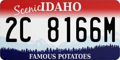 ID license plate 2C8166M