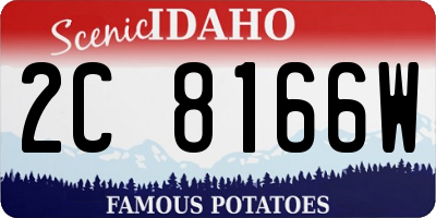 ID license plate 2C8166W