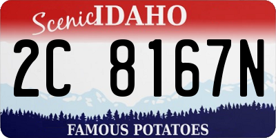 ID license plate 2C8167N