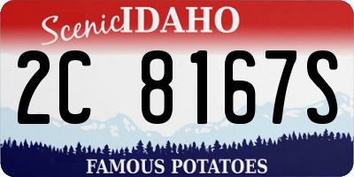 ID license plate 2C8167S