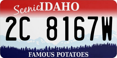 ID license plate 2C8167W