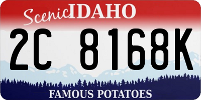 ID license plate 2C8168K